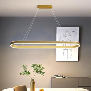 现代简约别墅样板房餐厅吊灯设计师款轻奢厨房书房吧台长智能控制