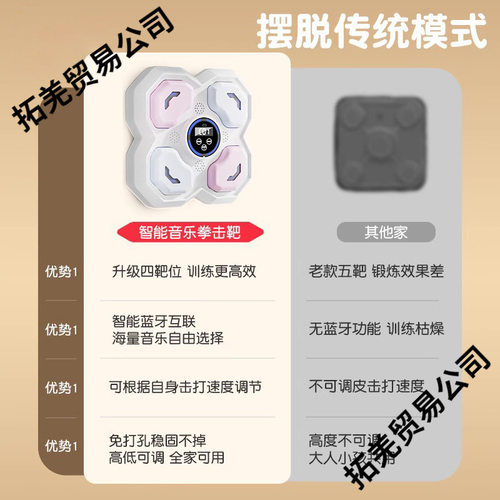 智能音乐拳击机家用训练器材儿童墙靶成人打击反应室内电子靶散打