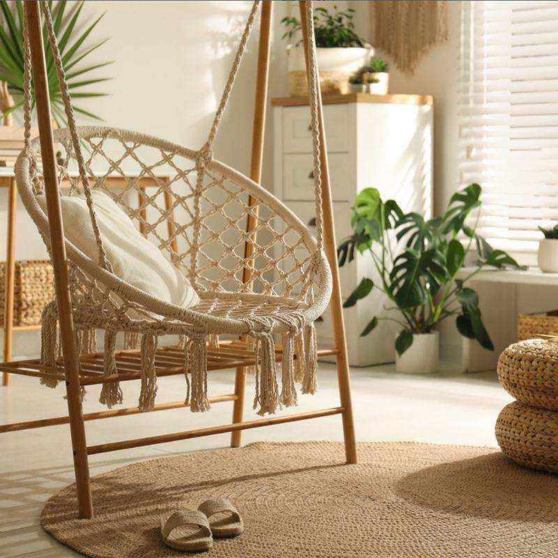 北欧户外吊篮民宿单人吊椅儿童家用宿舍懒人椅子成人露营秋千庭z