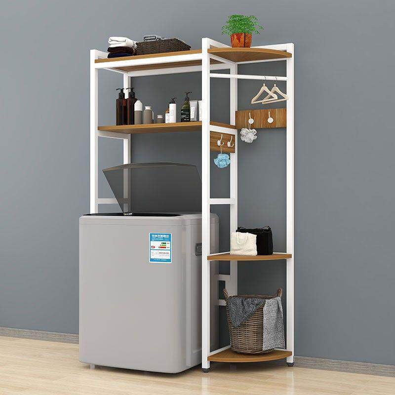 V^洗衣机置物架卫生间架子可翻盖上方阳台波轮滚筒落地多层收纳柜