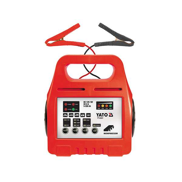 YATO/易尔拓汽车电瓶充电器12V6V8A冲电器YT-3801