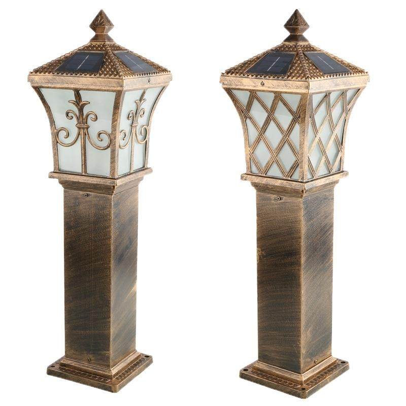 太阳能草坪灯户外防水花园草地灯别墅家用欧式复古市电LED庭院灯