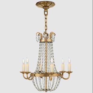 美式吊灯全铜客厅轻奢餐厅卧室主灯现代简约VC乡村灯具大厅灯具