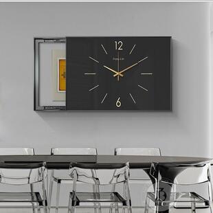 极简轻奢电表箱画装饰画高级感餐厅钟表挂画电闸盒遮挡配电箱壁画