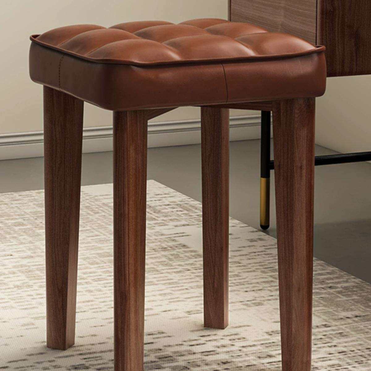 凳子女生卧室梳妆台椅子衣帽间感化妆凳简约美甲凳实木梳妆凳