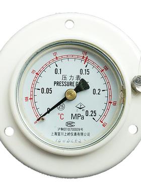 上海宜川上岭Y-60ZT轴向带边138摄氏度0.25MPa-0.1~0.32.5级