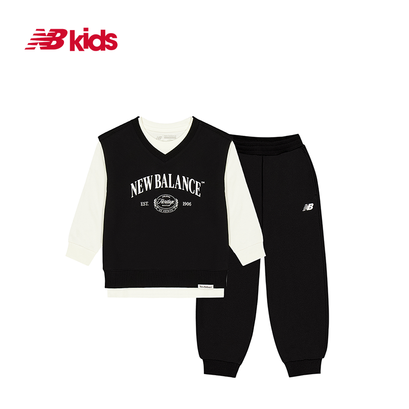 New Balance NB童装男女儿童秋背心卫衣长裤三件套装ND2TF3E093