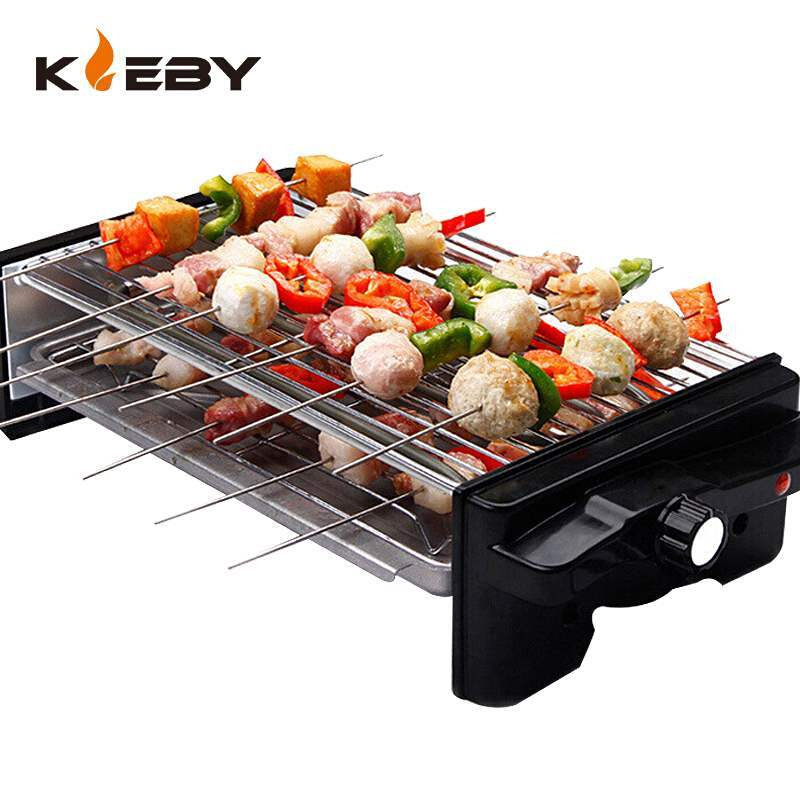 克来比 电烧烤炉家用多功能无烟电烤盘铁板烧韩式双层电烤炉烤肉