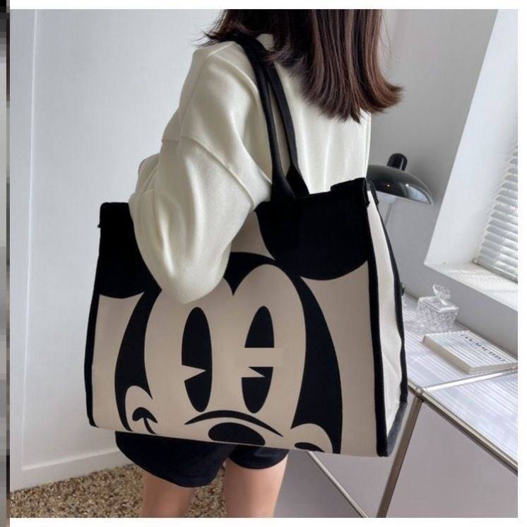 帆布托特包硬底包包女款大容量装电脑通勤包凡布的单肩包上班袋子