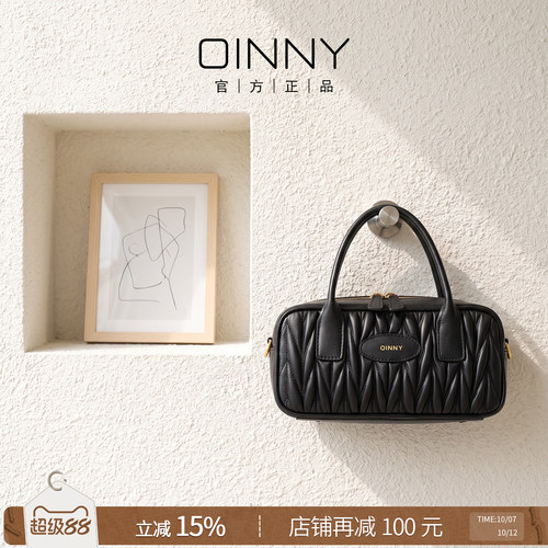【夏上新】Oinny保龄球包新款黑色高级女包手提包包斜挎女2083