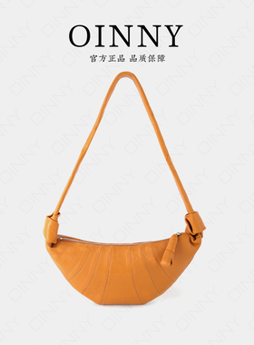 【早春上新】Oinny高级羊皮牛角可颂百搭通勤腰包斜挎女包2127
