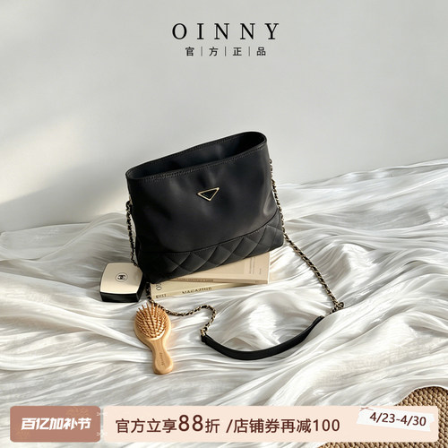 【夏季出游】Oinny斜挎包新款女包链条包爆款小包包黑色包包6922 - 封面