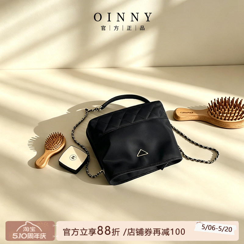 【夏季出游】Oinny斜挎包新款女包链条包爆款小包包黑色包包6922