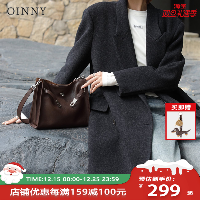 【圣诞礼物】Oinny时尚轻奢质感通勤凯莉托特包大容量包女包5860