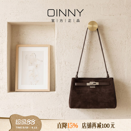 【夏季新款】Oinny气质复古轻奢感凯莉包通勤单肩斜挎女包8291