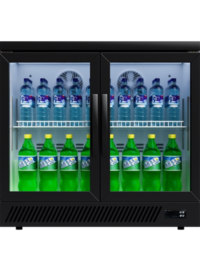 荣事达吧台式展示柜饮料柜商用不锈钢冷藏啤酒冷柜酒吧移门冰箱