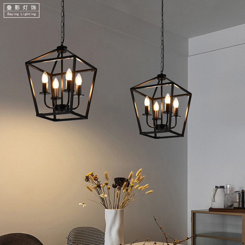 复古工业风简约创意美式乡村吊灯餐厅卧室吧台咖啡厅样板房灯饰