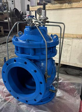 DN450大口径GA6700-10Q隔膜角式水击泄放阀球墨QT450铸铁法兰连接