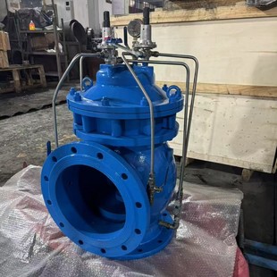 DN450大口径GA6700-10Q隔膜角式水击泄放阀球墨QT450铸铁法兰连接