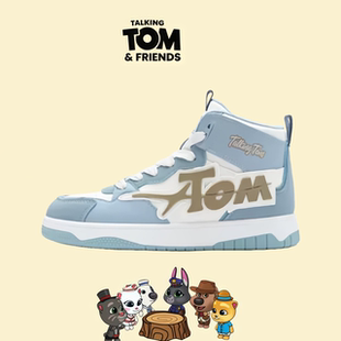会说话的汤姆猫鞋子休闲高帮板鞋2026新款春季男女时尚潮鞋百搭款
