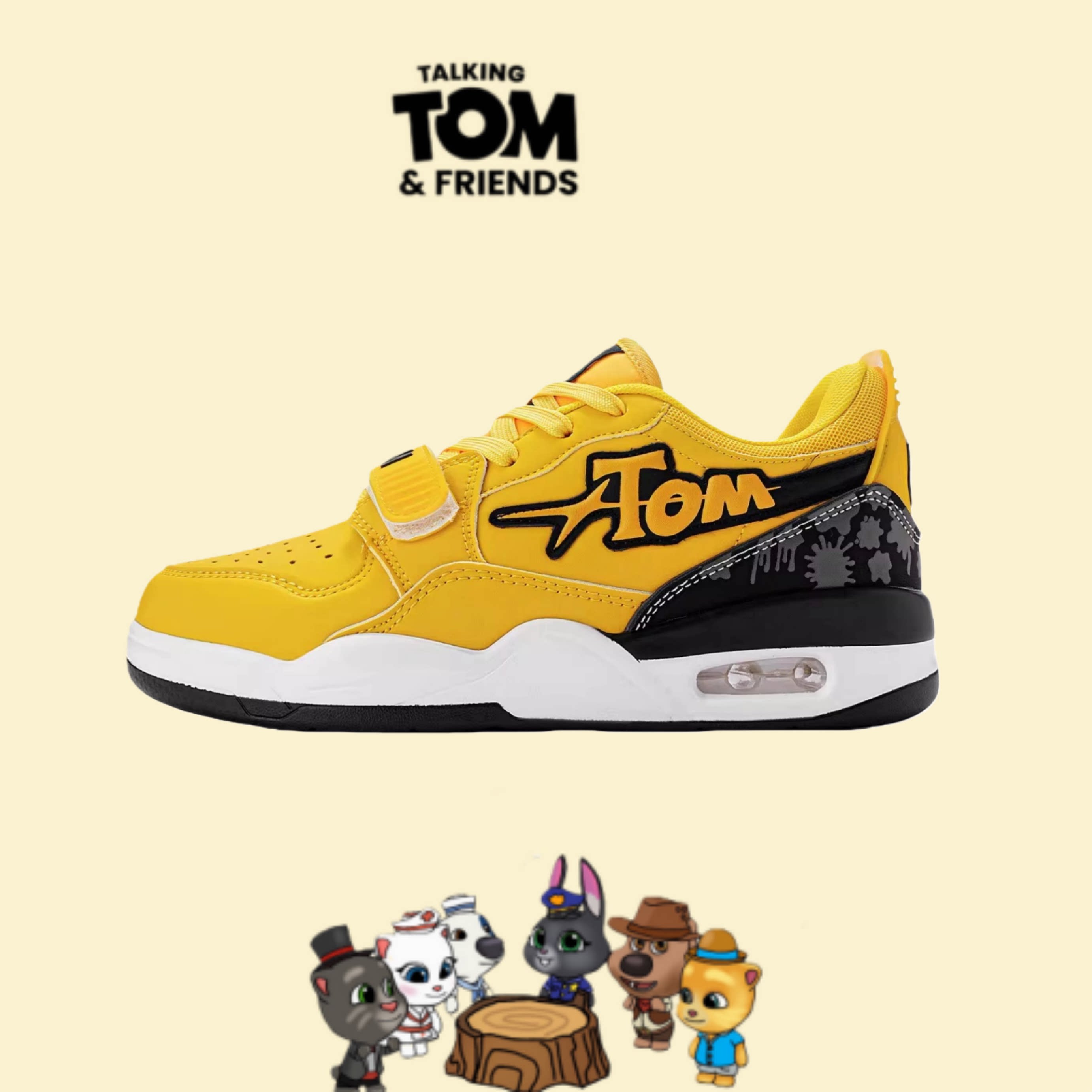 会说话的汤姆猫新款男士气垫板鞋面包鞋减震防滑耐磨运动休闲鞋