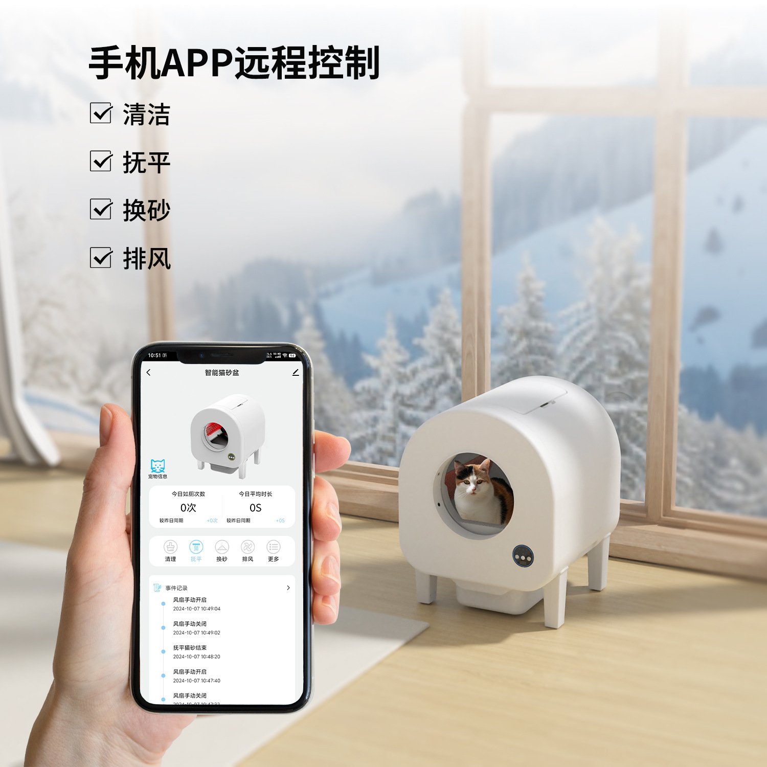 智能猫砂盆全自动快速自清洁大猫厕所自动APP遥控自动猫砂箱宠物