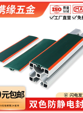 双色防静电封条欧标国标通用密封装饰封边胶条绿色防撞软质封边条