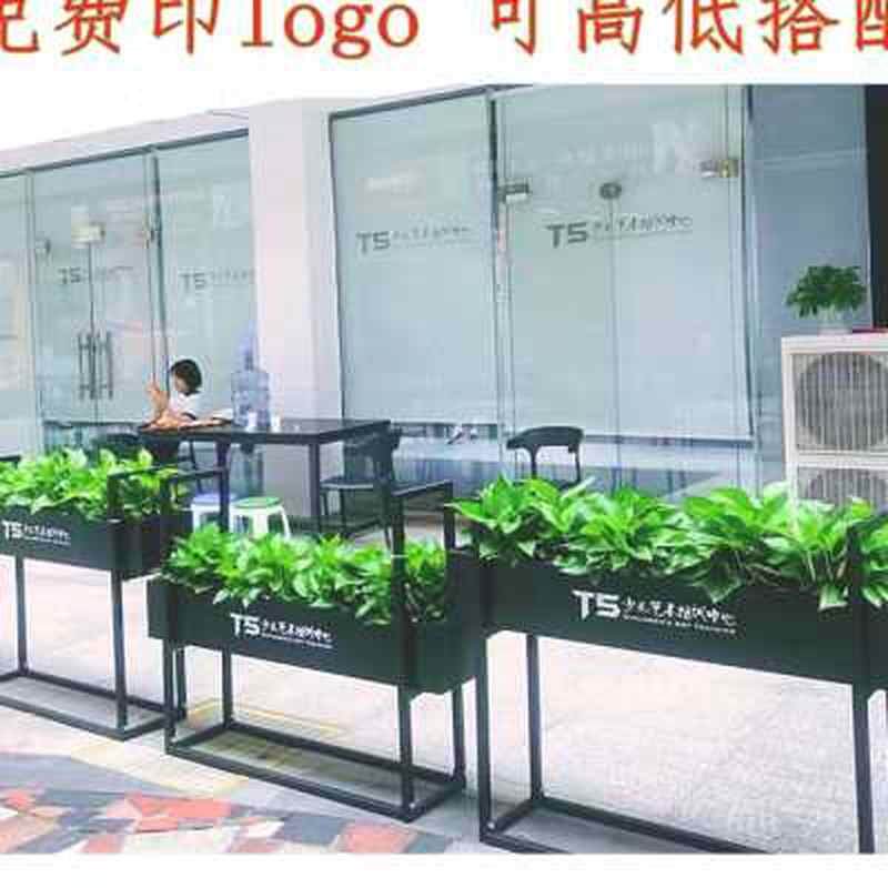 极速铁艺隔断花架咖啡饭厅商场室外长条绿K化围栏花槽创意落地户