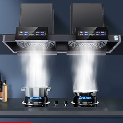 极速商用抽油烟机不锈钢饭店家用厨房吸H油机排烟罩大吸力农村柴