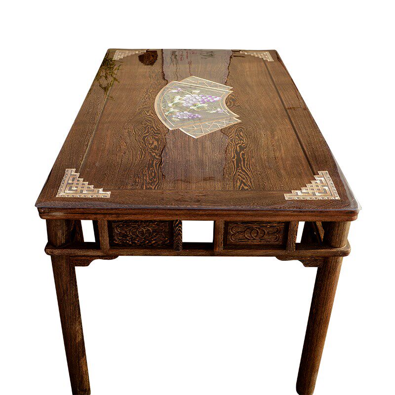 极速新中式pvcl餐桌垫苏绣茶几桌布防水防油免洗软玻璃蕾丝刺绣水