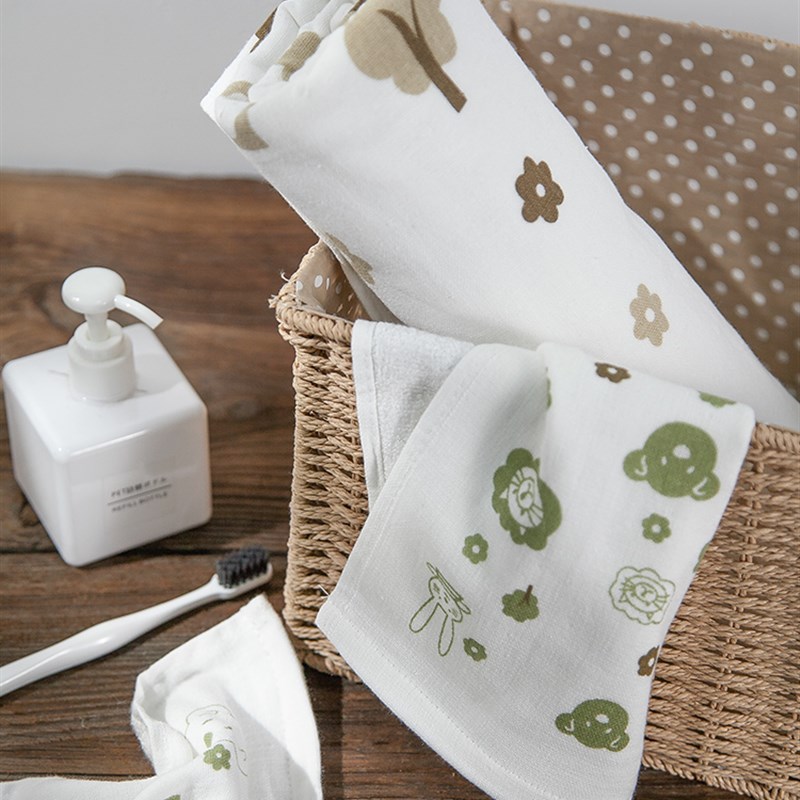 极速竹纤维卡通毛巾  r儿童洗脸小方巾 纱布浴巾 吸水透气成人柔