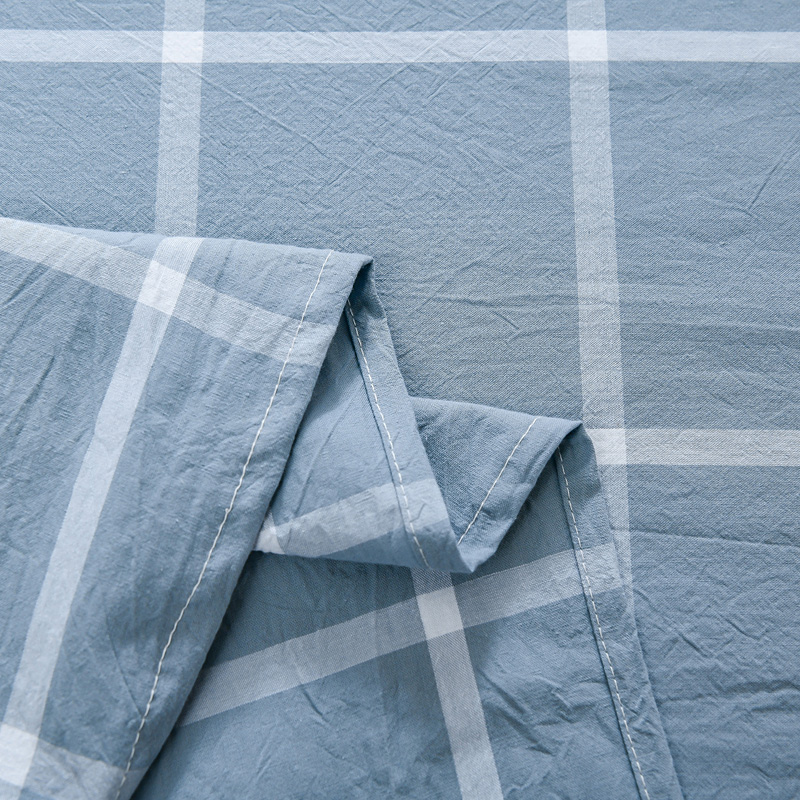 极速A类色织水洗棉床单单件宿舍学生格I子全棉被单枕套三件套双人