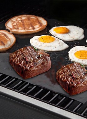 极速5pcsc Reusable BBQ Grill Mat Pad Hot Plate Nonstick Bake