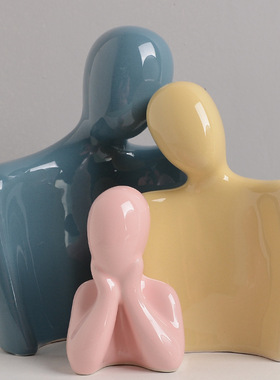 极速现代简约抽象人物艺术摆件创意家居客L厅玄关卧室装饰乔迁结