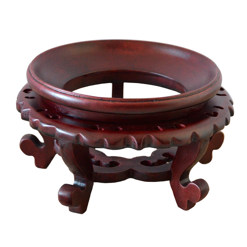 极速实木天然葫芦底座摆件核桃水晶球葫芦座葫芦S托奇石托架底座