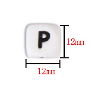 新品1pcs Square lSilicone teething Bead Hollow Alphabet Star