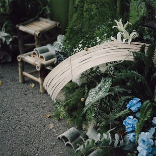 极速古风氛围h户外装饰迎宾展示创意竹编竹片篾条竹艺造景装扮竹