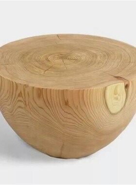 极速北欧实木原木l墩子桌子摆件木墩底座茶几几边大板支架简约民