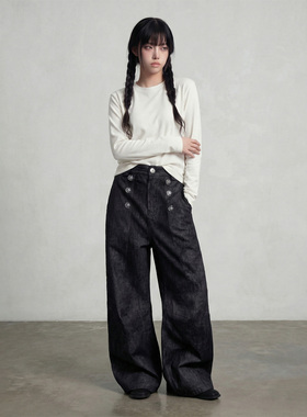 OKME牛仔裤春秋季新款美式复古水洗牛仔裤