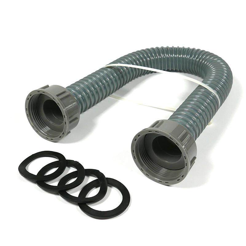 厨房双槽洗菜盆下水管不锈钢水槽垃圾处理器双接头连接管排水配件