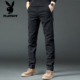商务休闲裤 秋冬新款 修身 花花公子男士 直筒潮流百搭弹力加绒长裤 子