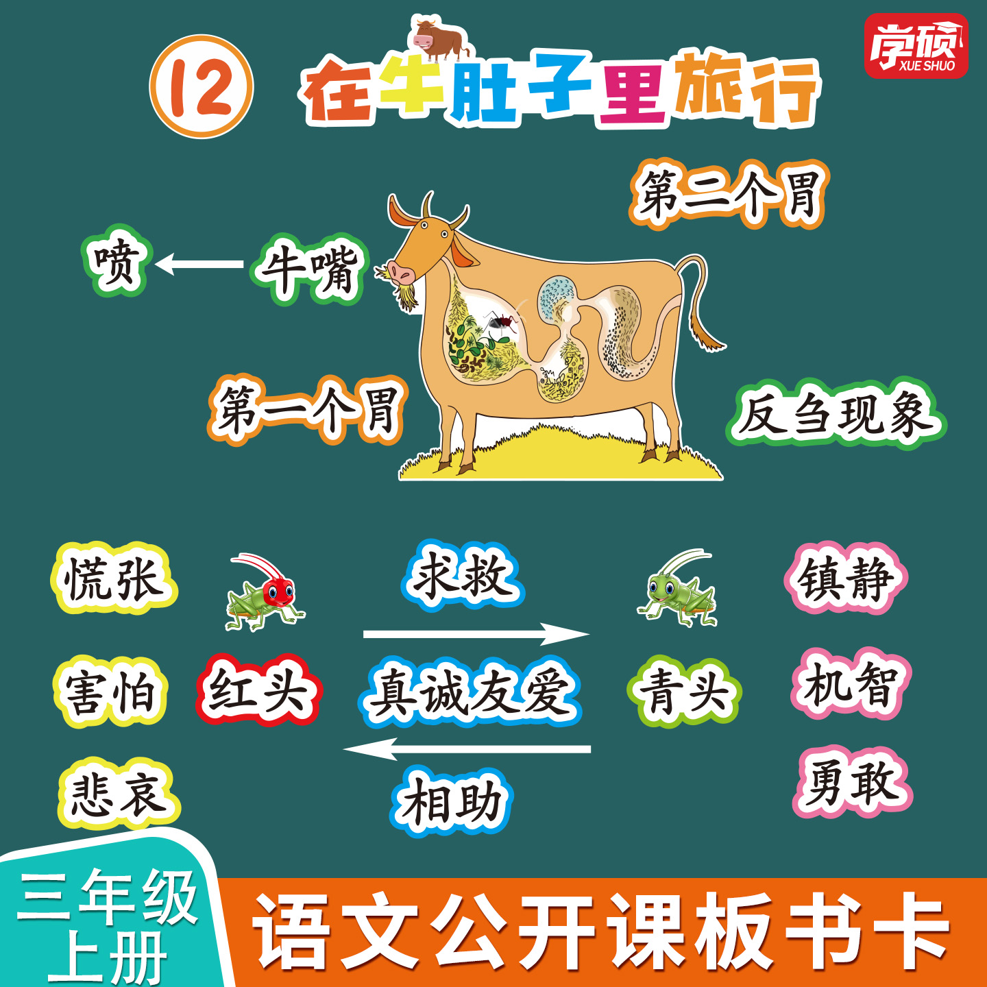 新小学三年级语文课堂板书贴教具