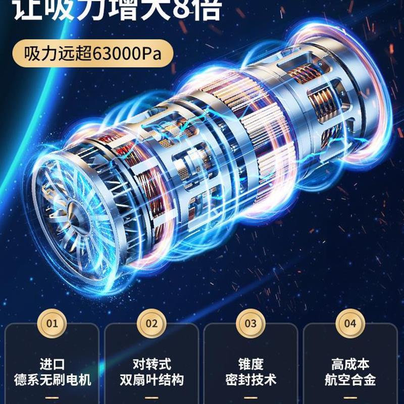 极速车载吸尘f器车用大吸力无刷马达汽车手持小型强力无线家用吹