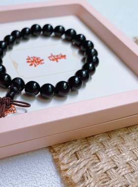 极速代请长沙开福黑檀木佛珠手链老料手串项链P沉香小叶紫檀木念