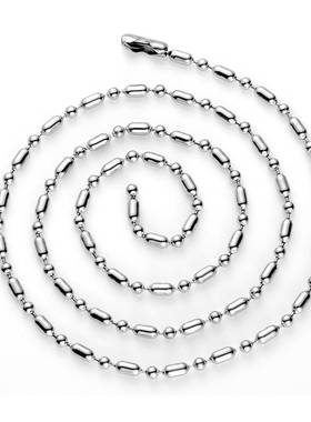 极速-Fashion Bamboo Chain Men Ladies TitaLnium Steel Neckl S