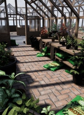 极速虚幻UE5模块化温室蔬菜大棚场景ModuAlar Greenhouse Wood Pl