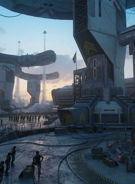 极速Kitcbash3D Future Warfare 未来科幻战场堡垒工业基地 虚幻5