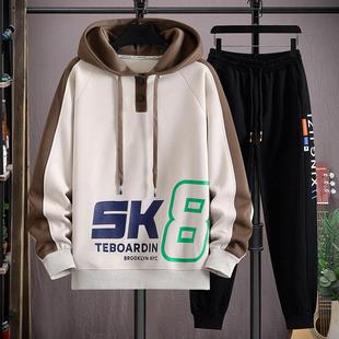 2025春秋新款青少年男装帅气学生潮流套装运动休闲男孩初中生卫衣