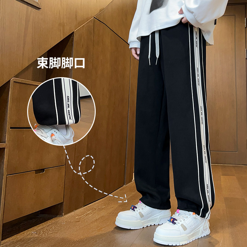 青少年运动休闲卫裤男学院风图片