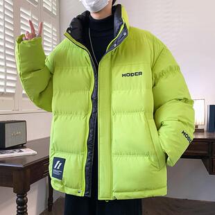 2025青少年时尚帅气阔版棉衣男士立领加绒加厚棉服外套舒适透气
